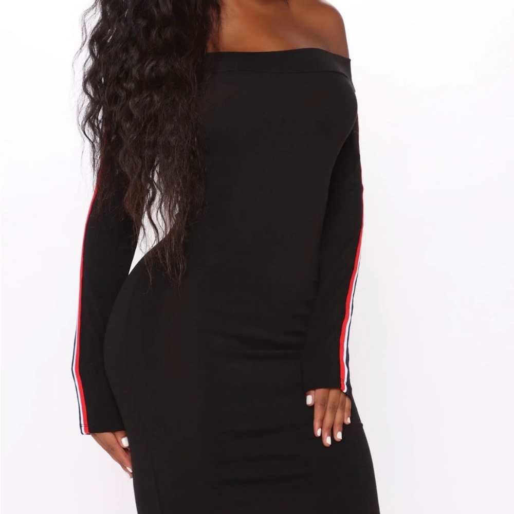 Black Off Shoulder Mini Dress